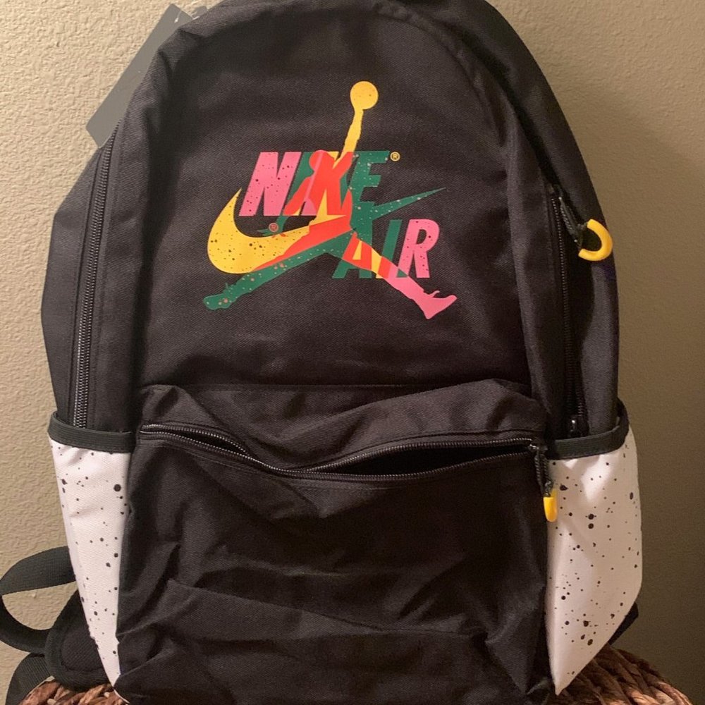 RARE Jordan Nike Air Backpack (Neon logo) - NWT